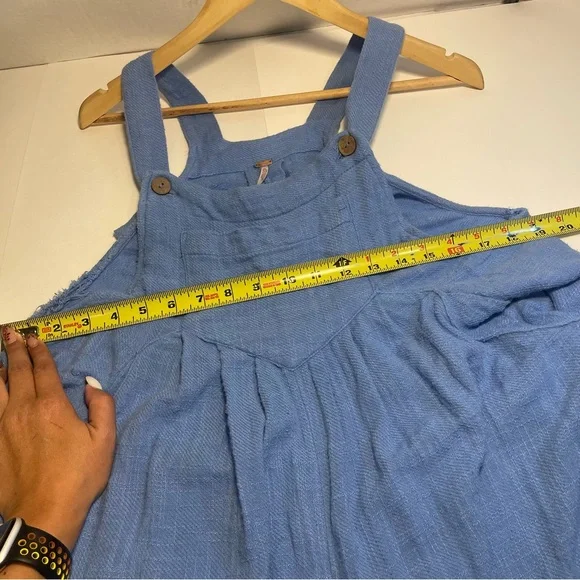 Free People Free-Est Sun-Drenched Overalls Jumpsuit Wide-Leg Slouchy XS Bohemian - Picture 6 of 13